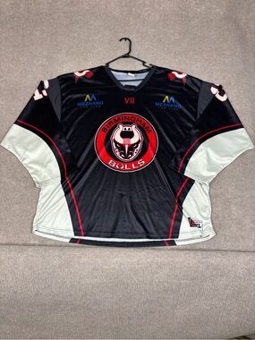 Birmingham Bulls Hockey Jersey Black Adult Size XL Destroyer Rocks Promo Jersey